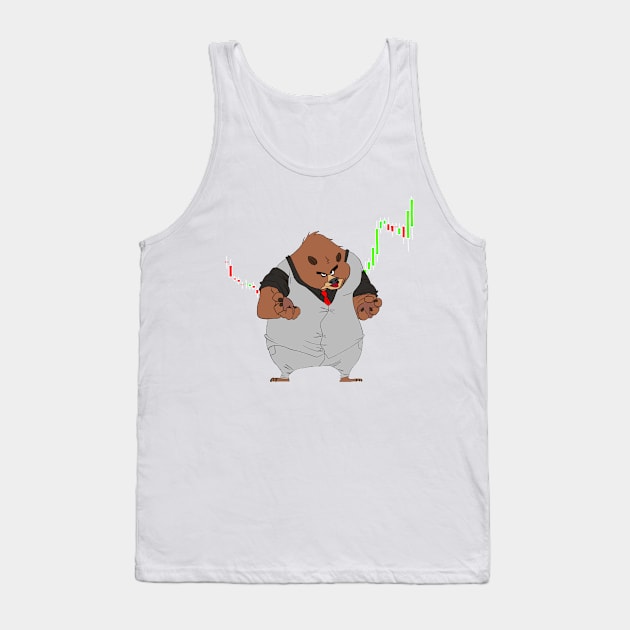 Bull market makes the bear angry - Stock Chart Tank Top by ro83land